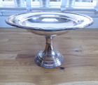 Antique Georgian Silver Plate Circular Fruit Bowl With Raised Pedestal Base