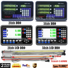 Digital Readout Kit DRO Display 5µm Linear Scale Sensor Mill Lathe 2/3/4/5Axis