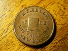 1863 Civil War Token Rt Kelly New York Top Hat