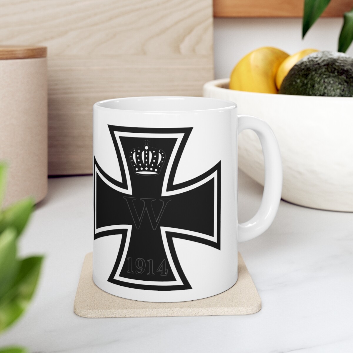 WW1 Prussian German Iron Cross Ceramic Coffee Mug 11oz | Printed