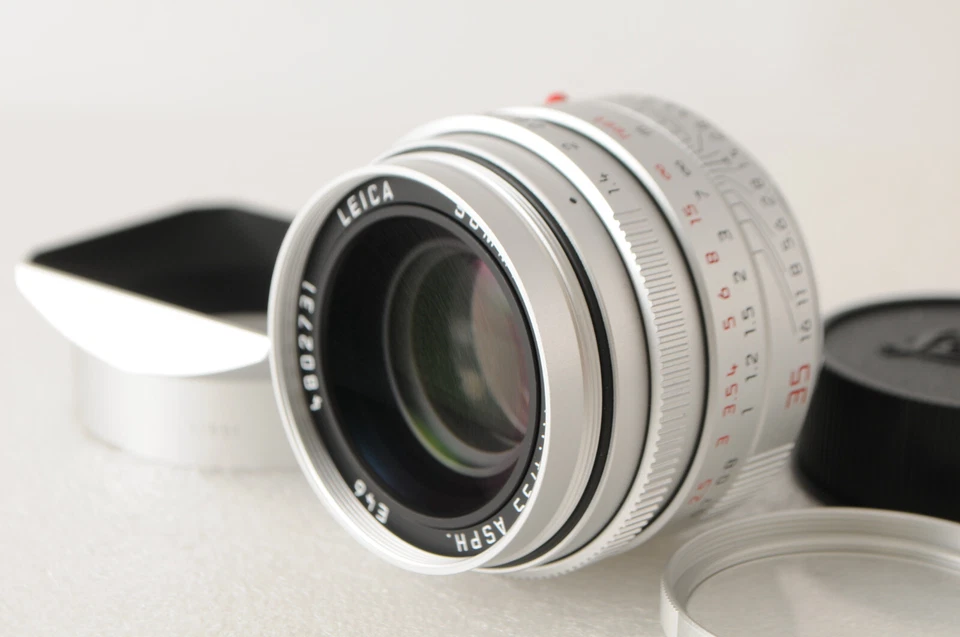 ☆316☆ TOP MINT in Box  LEICA SUMMILUX-M 35mm f1.4 ASPH. 6-bit Silver From JAPAN - Image 3 of 4