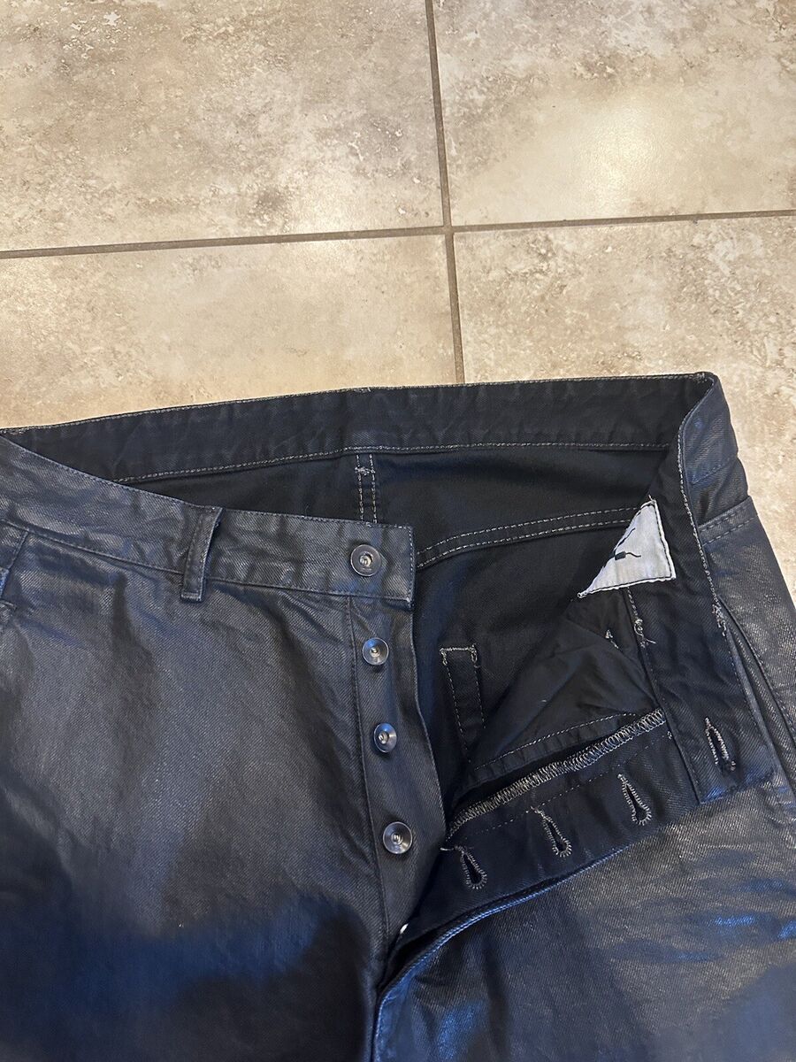 Rick Owens Drkshdw Raw Indigo Wax Denim Torrance Cut Size 30 Rick Owens Drkshdw Raw Indigo Wax Denim Torrance Cut Size 30