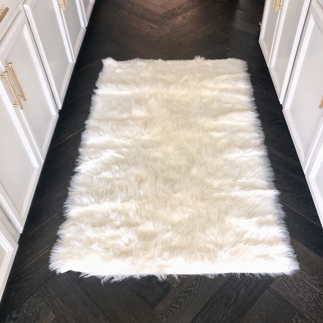 Faux Fur Artificial Wool Rug 3' x 5' Soft Area Rugs for Bedroom 3ft x 5ft White eBay