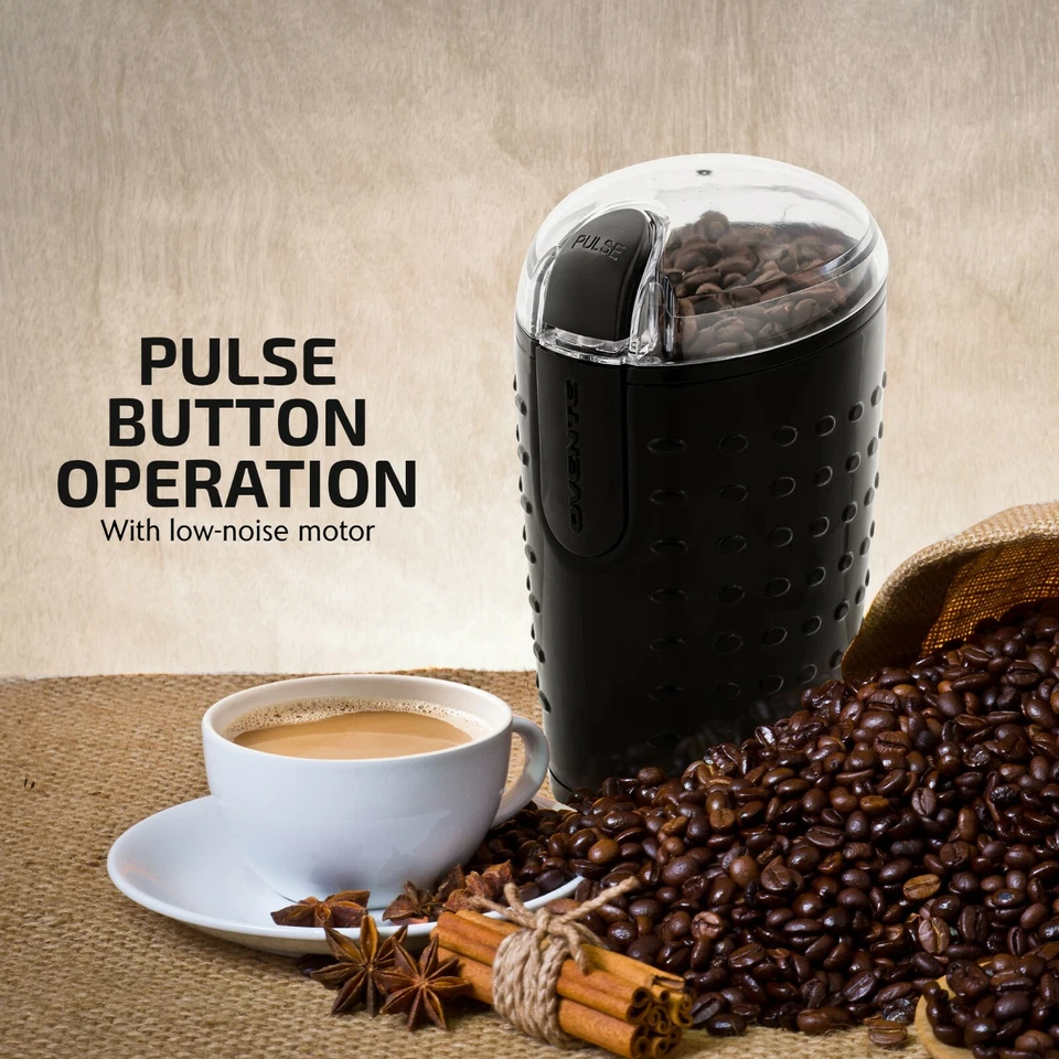 Molinillo de café eléctrico pequeño Ovente de 2,5 onzas portátil y compacto CG225B Foto 4 de 4