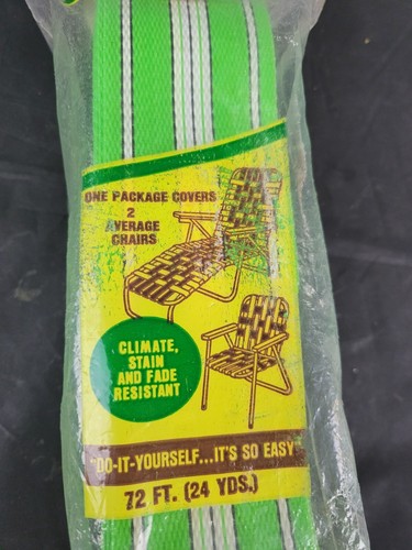 Re-Web Kit Green/White/Black Polypropylene Lawn Chair 72 Feet By Wellington - Picture 5 of 7