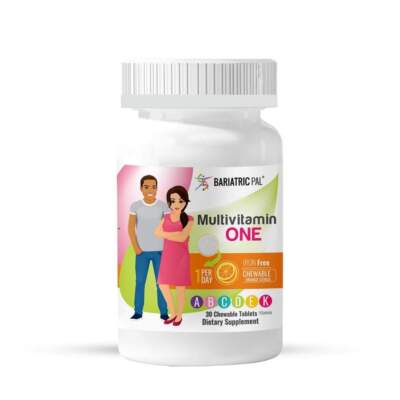 BariatricPal Multivitamin ONE ''1 per Day!'' Chewable & IRON-FREE - Orange Citrus