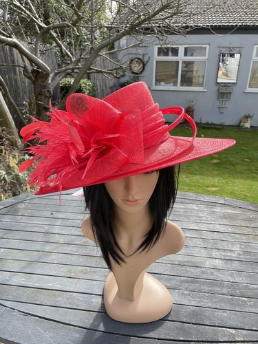 PETER BETTLEY RED ASCOT HAT FORMAL 
