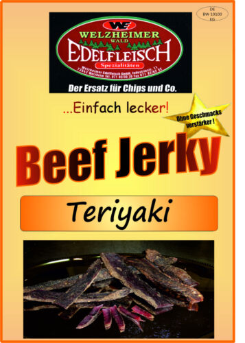 500 Gramm Beef Jerky Trockenfleisch Teriyaki  Würzung Am Stück / STIX