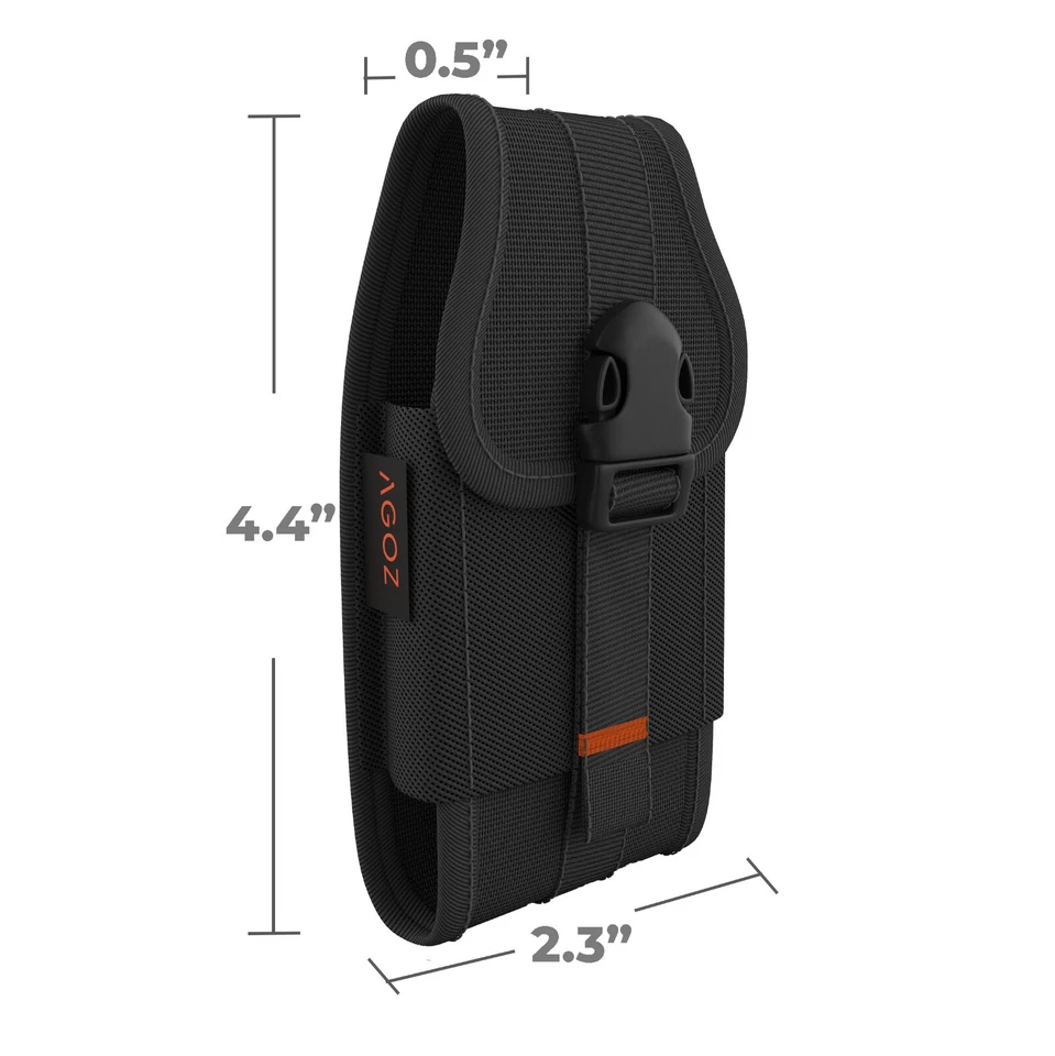 Heavy-Duty Case Belt Clip Holster Canvas Pouch w/ Card Holder 4.4" x 2.3" x 0.5" - Image 2 of 4