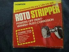 Thompson Roto Stripper Drill Attachment Fine Tool Paint Rust Removal USA Made