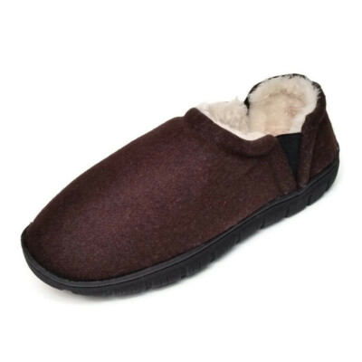 Homitem House Slippers Mens Memory Foam Slip on Shoes Indoor Warm Fuzzy  Lining