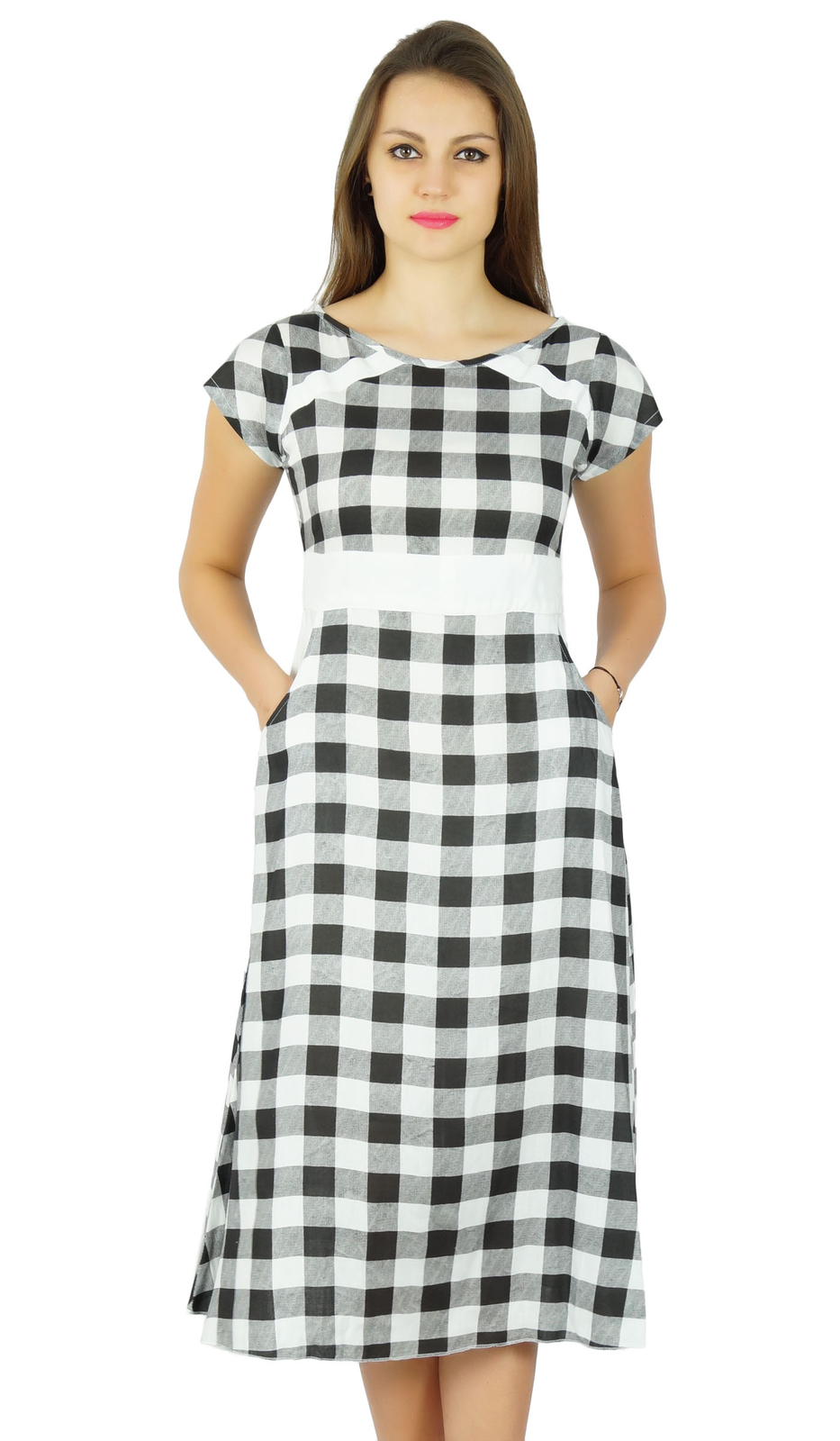 cotton check fabric kurti