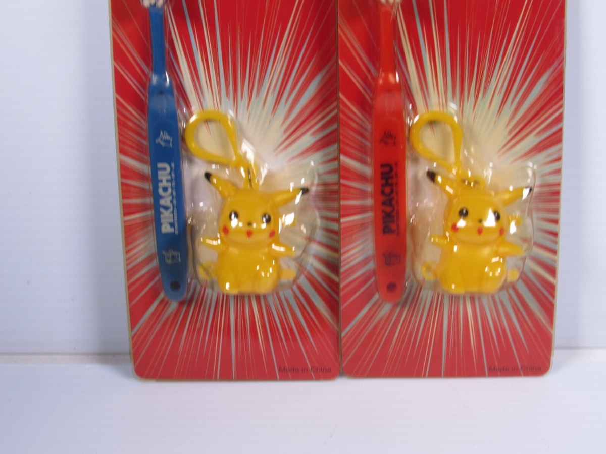ポケットモンスターセット Vintage 90s Pokemon Pikachu Toothbrush Blue & Red 2 Pcs Set