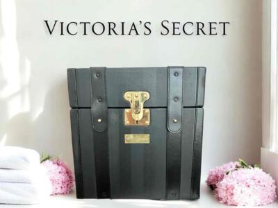 Victoria s Secret Store Display Trunk Luggage Prop - Black 16x16 Square Non Open