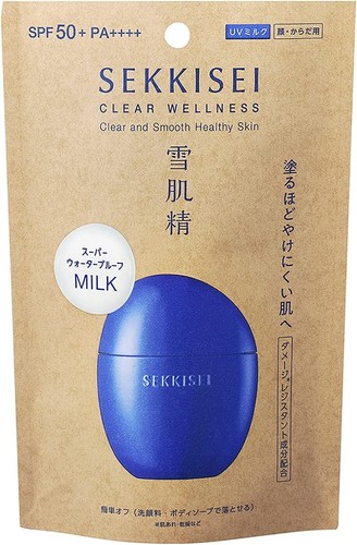 SEKKISEI Clear Wellness UV Defense Milk Sunscreen Waterproof SPF50+ PA++++ 50ml - Picture 7 of 7