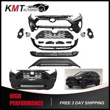 Front Bumper Cover Kit with Fog Lights For 2019 2020 2021 2022 Toyota RAV4
