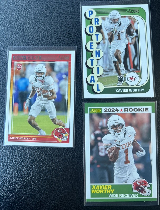 2024 Score - Rookies #324 Xavier Worthy (RC) 3 Cards Mint From Packs Lot #2