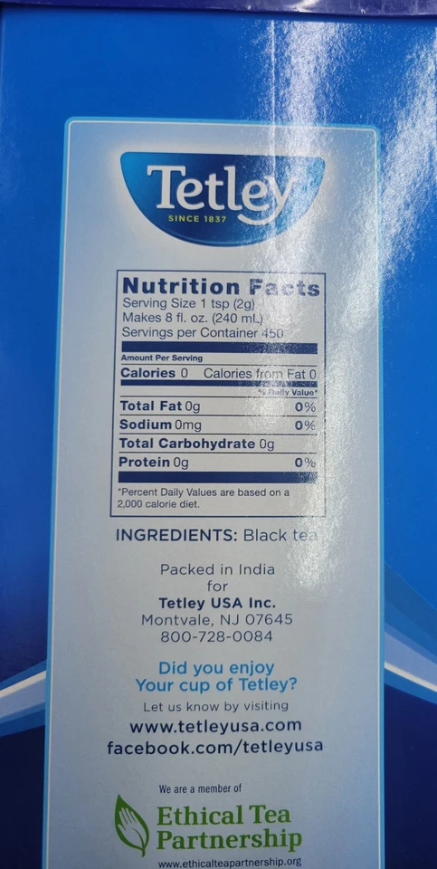 Té negro de hojas sueltas Tetley Premium 900 g (31,75 oz) | Paquete fresco | Envío gratuito Foto 3 de 3