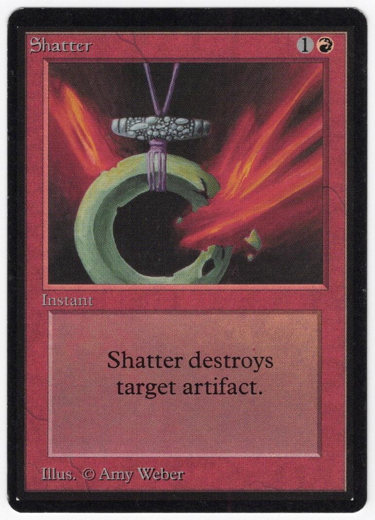 Shatter 1993 Limited Edition - Beta Red Common Instant MTG NM AZ5