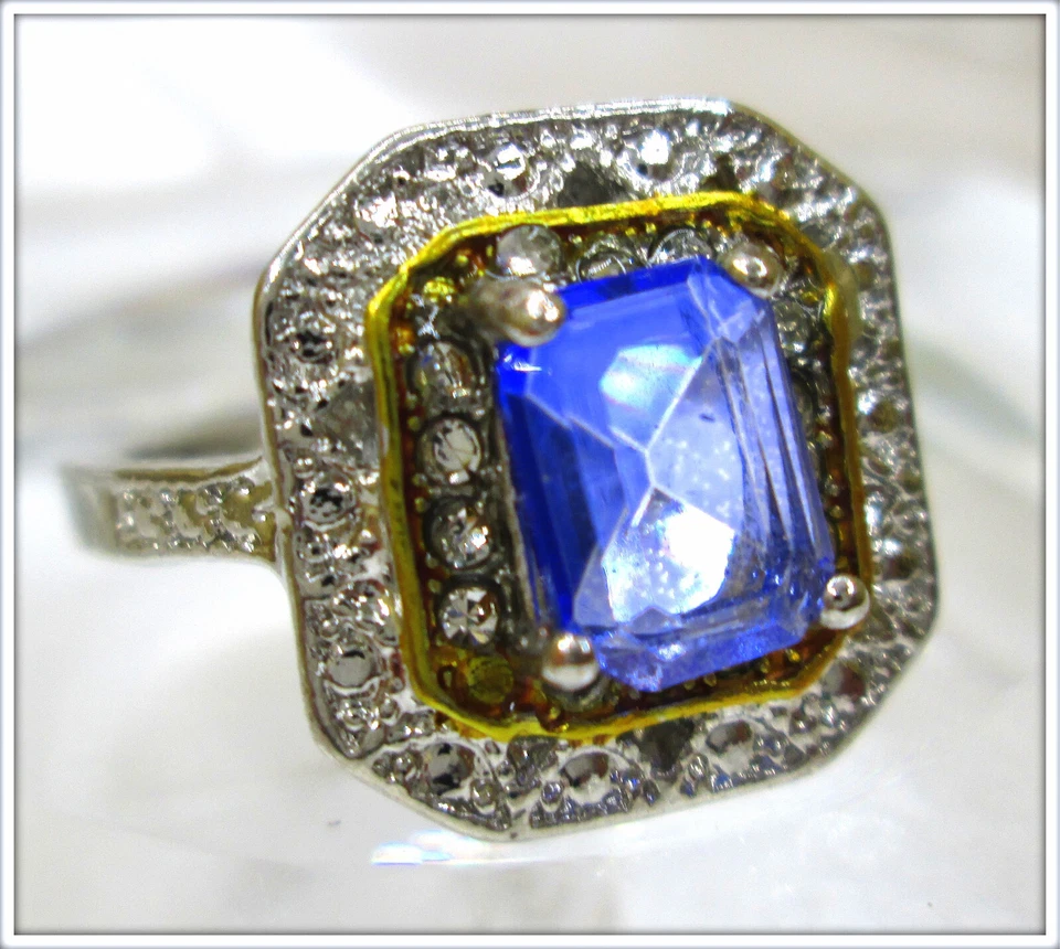 АЛЕКСАНДРИТ ДРАГОЦЕННЫЙ КАМЕНЬ ДАМ 18K ЗОЛОТО ЗАПОЛНЕННОЕ ЛАБОРАТОРИИ СОЗДАНО ПОТРЯСАЮЩЕЕ КОЛЬЦО РАЗМЕР 8 - Изображение 3 из 4