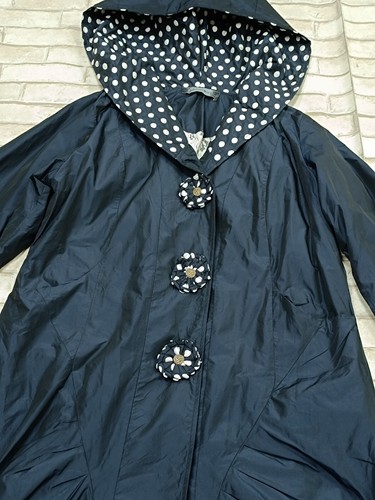 Lissmore women's light raincoat jacket with polka dot trim Big size L - Picture 6 of 20