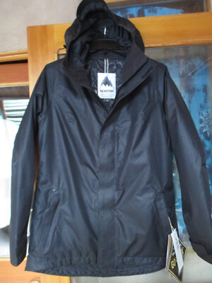 Burton Women's Rubix Black Leather Emboss Pattern Snowboarding Jacket Gore-Tex