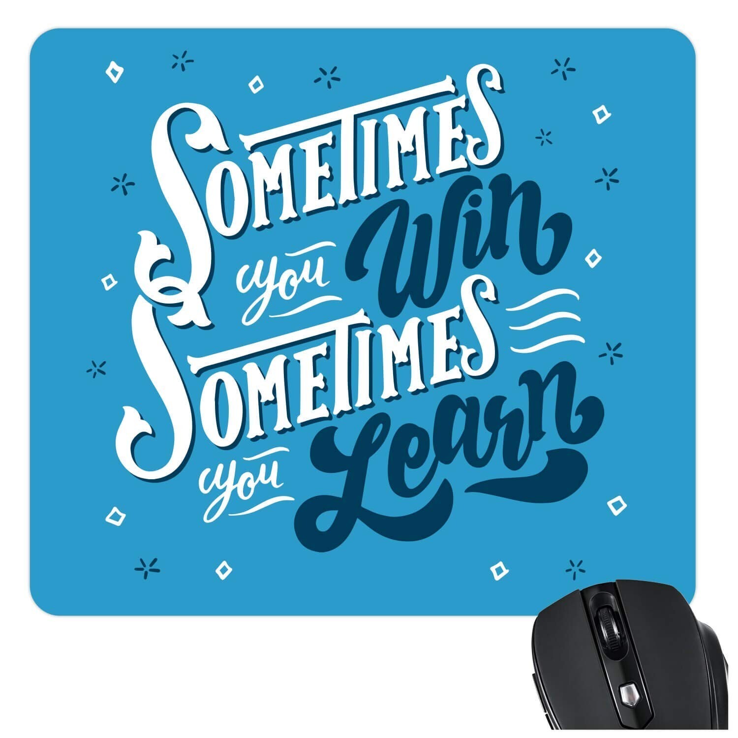 Motivational Quote Mouse Pad - Non-Slip Rubber Base - Customizable Option-image
