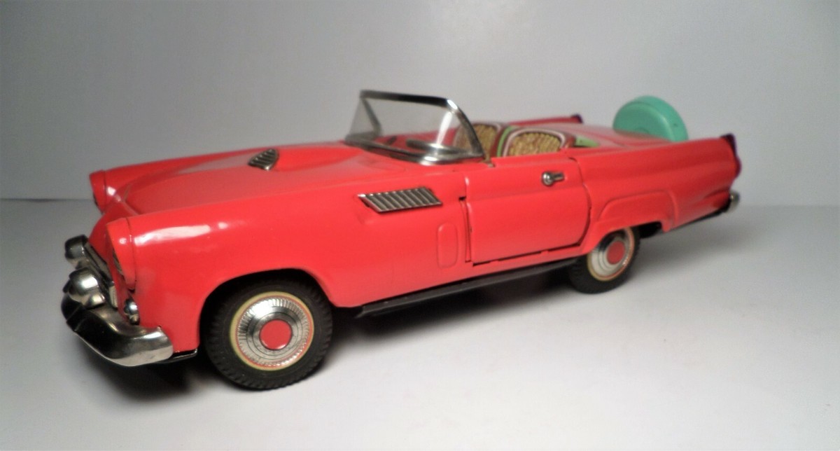TIN BATTERY OP 1956 FORD THUNDERBIRD CAR NOMURA T.N. JAPAN WORKS