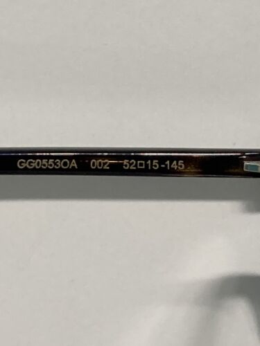 Neu im Karton Gucci GG05530A 002 Havanna dünne Acetatbrille 52 mm - Bild 6 von 7