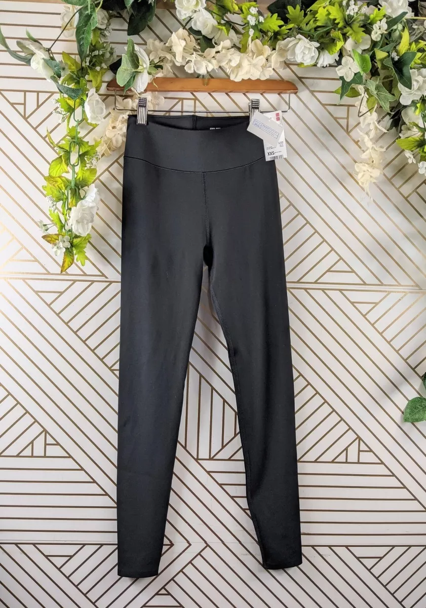 Uniqlo Leggings Women's Black AIRism Yoga Athletic Activewear Pockets XXS  NEW