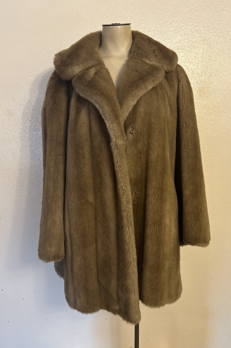 Vintage Career Originals Tissavel Mink French Faux Fur Coat
