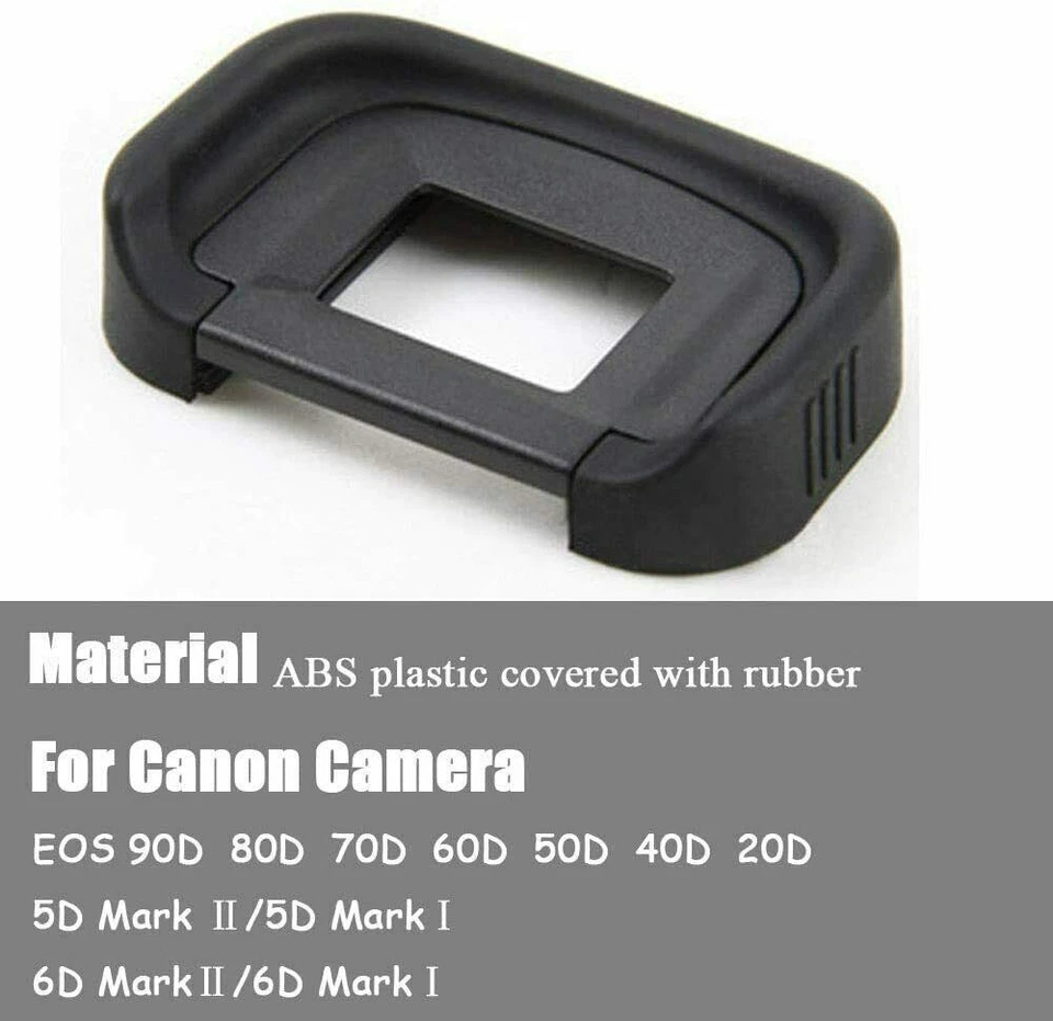EB Viewfinder Eyepiece Eyecup For Canon EOS 90D/80D/70D/60D/50D/40D/20D/5D - Image 3 of 4