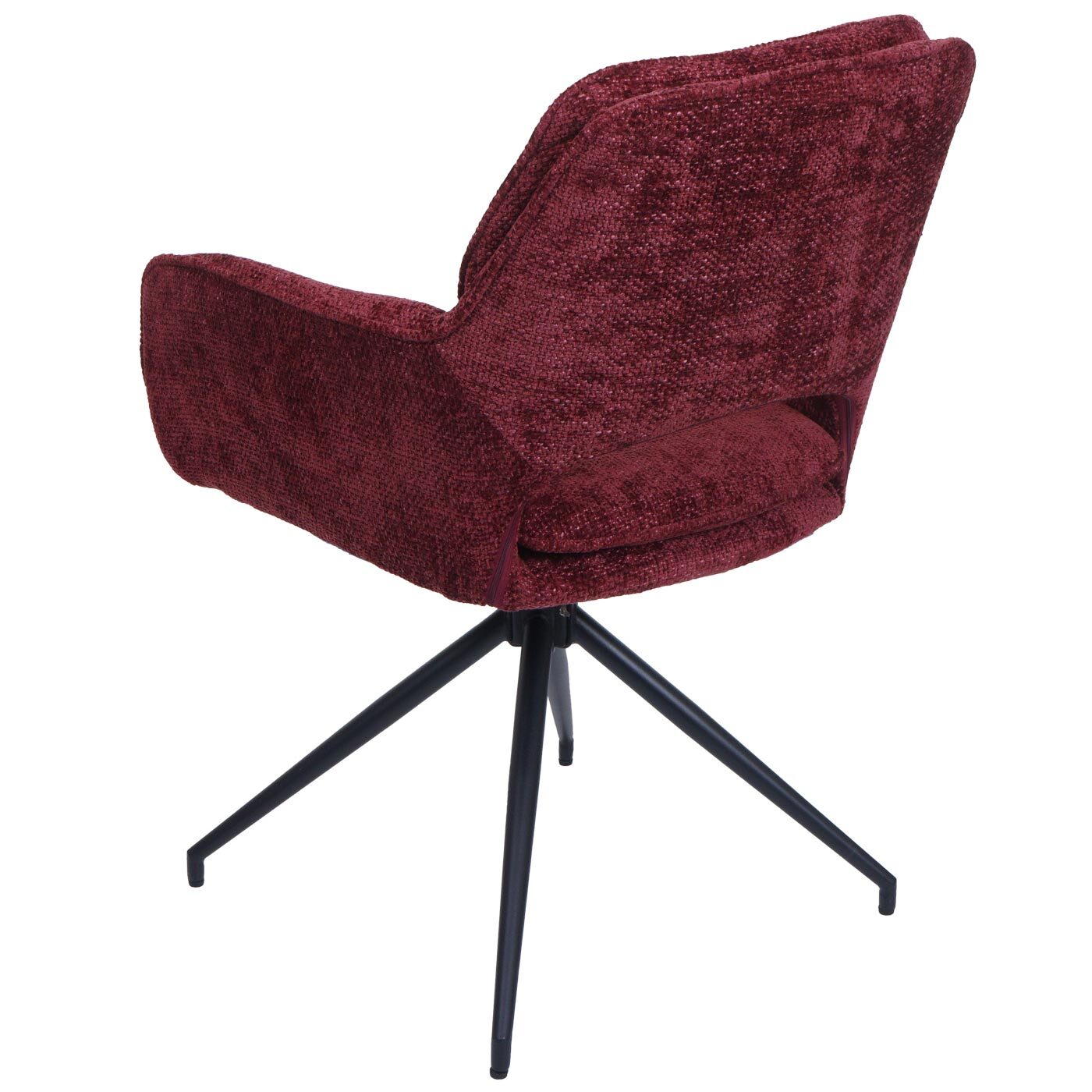 2er-Set Esszimmerstuhl HWC-N74, Stuhl drehbar Auto-Return Stoff Chenille 490g/m² Ansicht 17