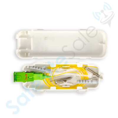 USTC Box FTTH Fiber Optic Outlet with 1 Adapter SC/APC Port and 1 Pigtail SC/AP