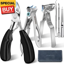 Toenail Clippers for Seniors Thick Toenails - Wide Jaw Opening Large Toe Nail Cl