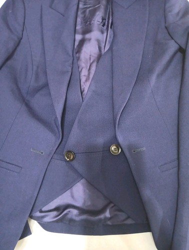 Brioni Womens Tuxedo Vest Virgin Wool Blue Blazer  Jacket 42  Sz 6  Italy  - Picture 4 of 7