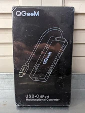 QGeeM USB-C 9Port Multifunctional Converter New