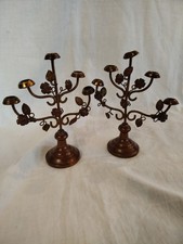 Coppia Candelabri Con Sette Bracci