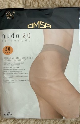 OMSA Nudo 20 Strumpfhose Schwarz Gr. II 40-42 Transparent & Leicht Neu OVP