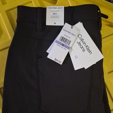 Calvin Klein Jeans Boys Slim Fit Pants Black Solid Pattern MPN CKSJC05F-001