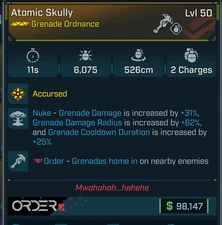 Borderlands 4⭐ATOMIC SKULLY GRENADE⭐NUKE