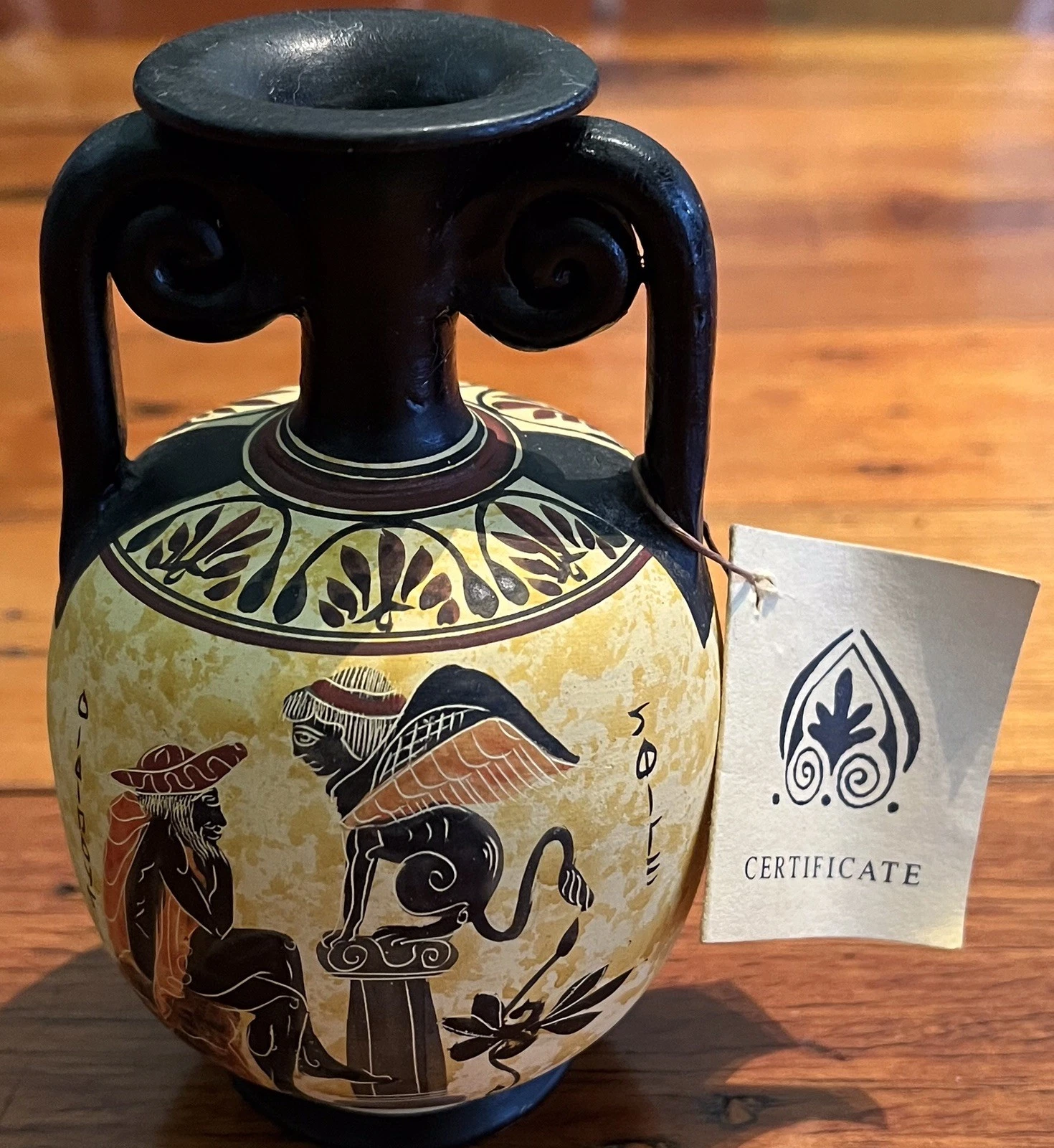 Nina Ceramics Small handpainted Greek ceramic vase