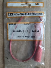 Vtg. ITT Pomona Electronics AL-B-12-2 PATCH Jump Test CORD Alligator Clip NOS 