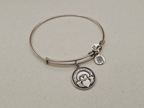 Alex & Ani " Claddagh " Queens Crown Satin Silver Charm Armreif Armband ✨️ - Bild 5 von 10