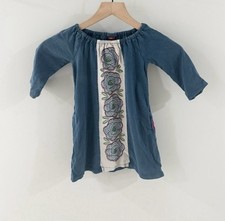 Tea Girl’s Blue Floral Cotton Dress Size 3