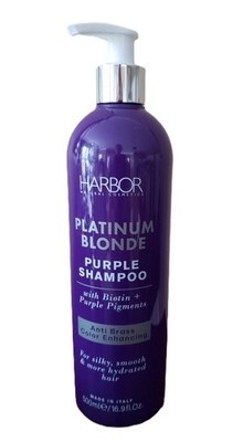 HARBOR PLATINUM BLONDE PURPLE SHAMPOO BIOTIN + LILA PIGMENTE ~ 500ml