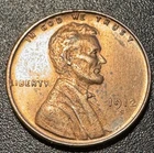 1912-S Lincoln Wheat Cent Penny AU Red -Brown