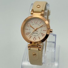 Women's NINE WEST 9W Rose Gold Tone Classic Quartz Watch, 32mm, Leather NW/1712