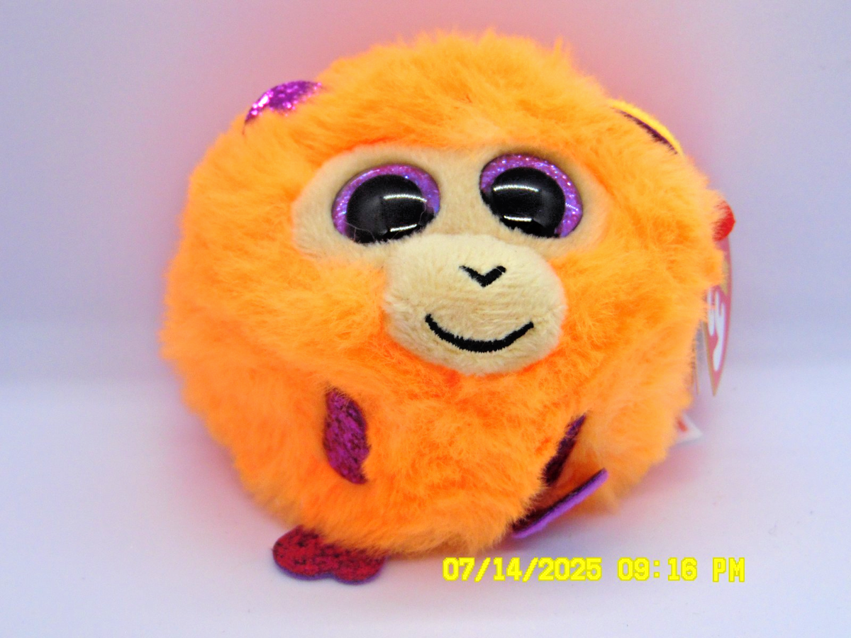 Ty Puffies/Beanie Balls COCONUT the Monkey 4