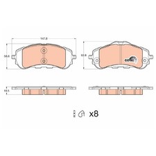Satz Bremsbeläge Bremsklötze vorne für Peugeot 308 LB 2 3 FB SW LC FC | 24159